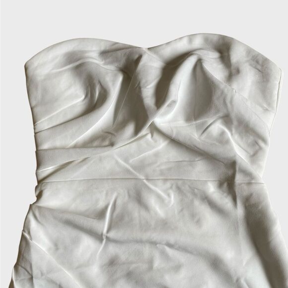 NWOT Lulus Festive Occasion White Ruched Strapless Bodycon Mini Dress Size S - Picture 7 of 16